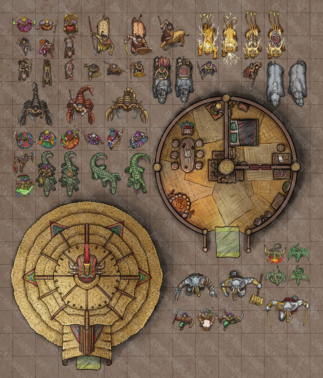 Forgotten Utopia Virtual Tabletop Token Set / VTT Tokens Collection